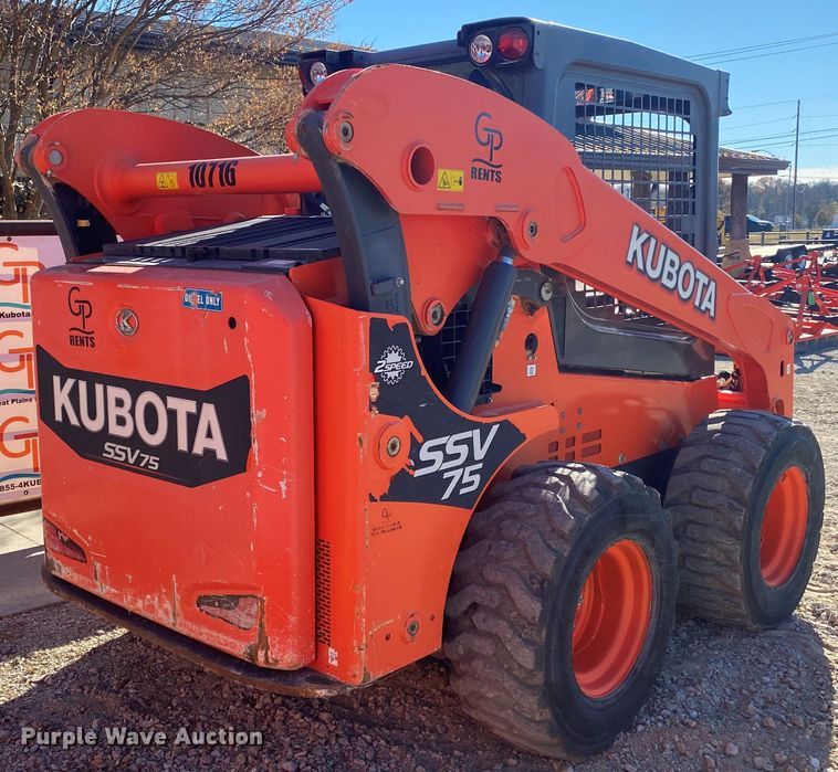 image for item DL6755 2016 Kubota SSV75  skid steer loader