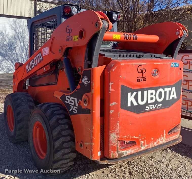 image for item DL6755 2016 Kubota SSV75  skid steer loader