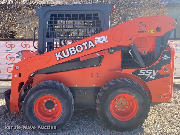 image for item DL6755 2016 Kubota SSV75  skid steer loader