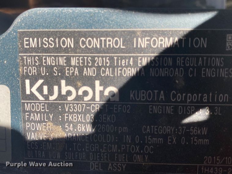 image for item DL6755 2016 Kubota SSV75  skid steer loader