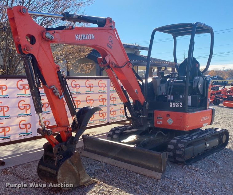 image for item DL6758 2017 Kubota U35-4  mini excavator