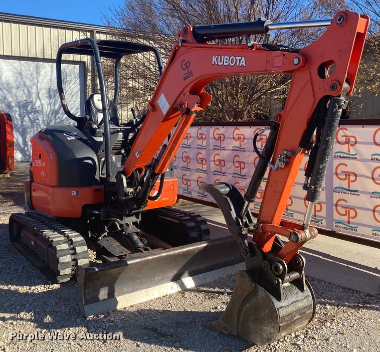 image for item DL6758 2017 Kubota U35-4  mini excavator