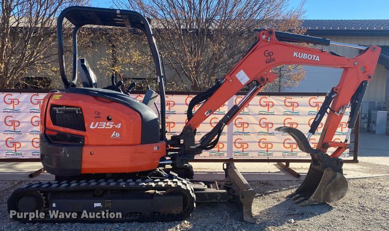 image for item DL6758 2017 Kubota U35-4  mini excavator