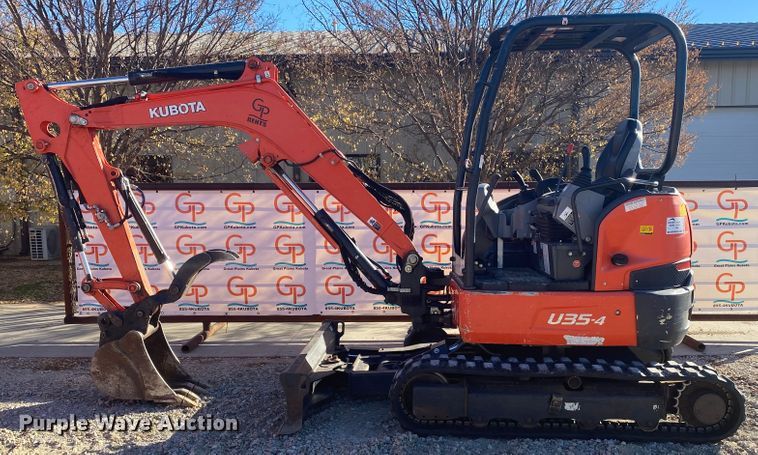 image for item DL6758 2017 Kubota U35-4  mini excavator