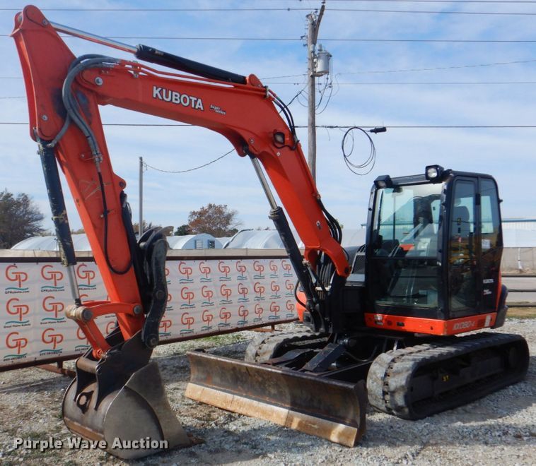 image for item DL6764 2019 Kubota KX080-4SR3A  mini excavator