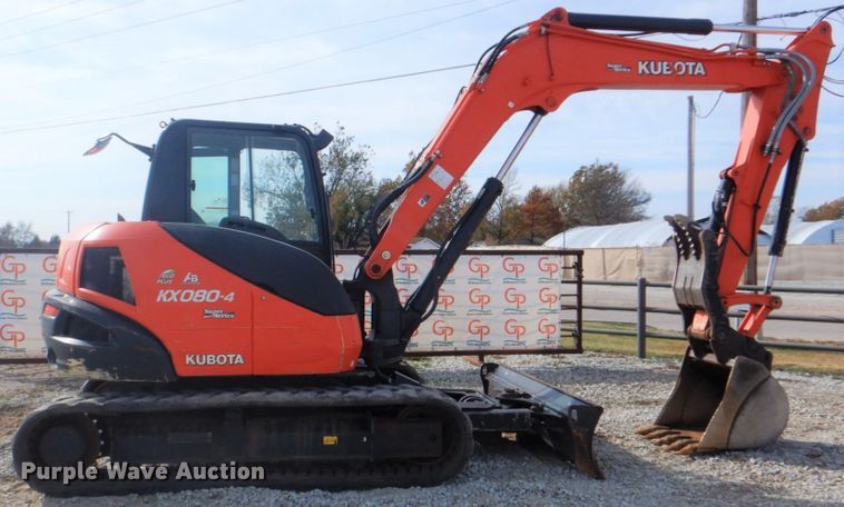 image for item DL6764 2019 Kubota KX080-4SR3A  mini excavator