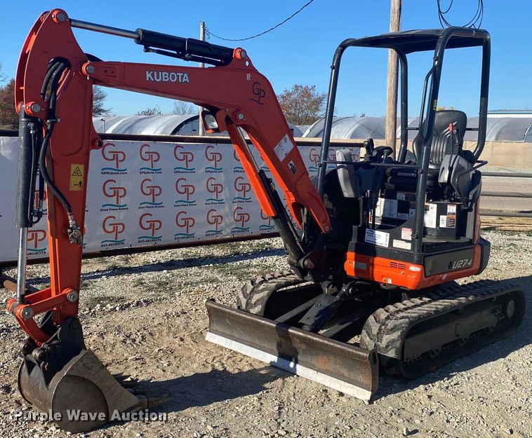 image for item DL6769 2019 Kubota U27-4  mini excavator