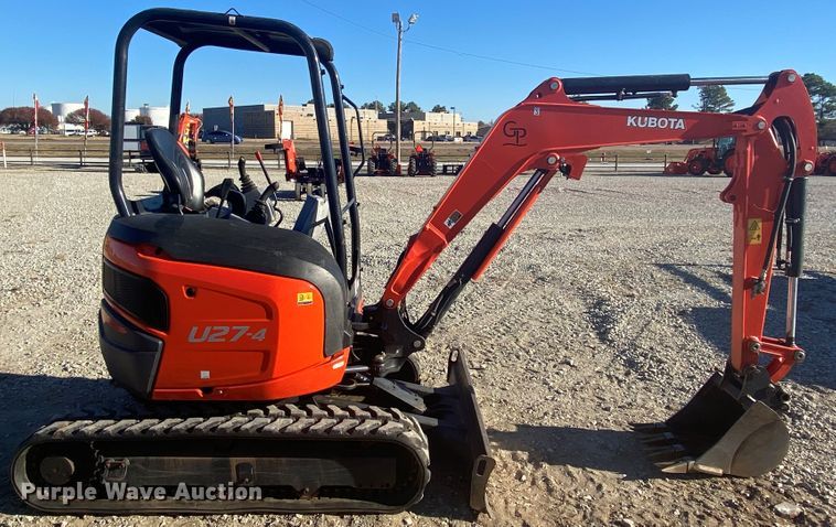 image for item DL6769 2019 Kubota U27-4  mini excavator