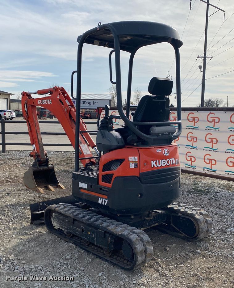 image for item DL6779 Kubota U17  mini excavator