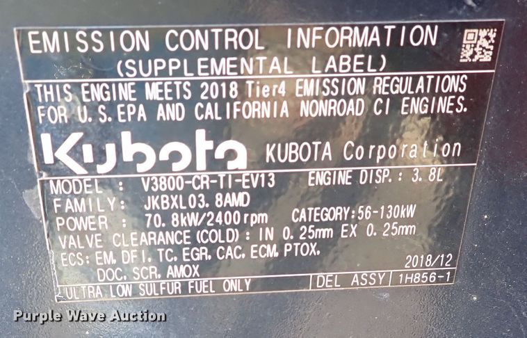 image for item IC9737 2019 Kubota SVL95-2S  tracked skid steer loader