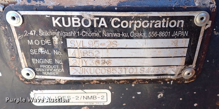 image for item IC9738 2019 Kubota SVL95-2S  tracked skid steer loader