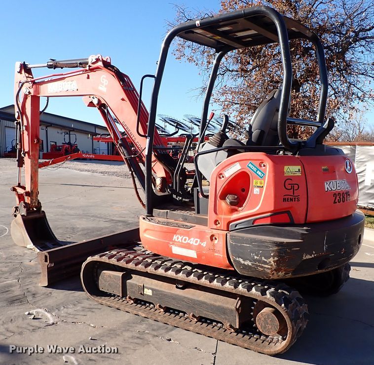 image for item IC9739 2015 Kubota KX040-4  mini excavator