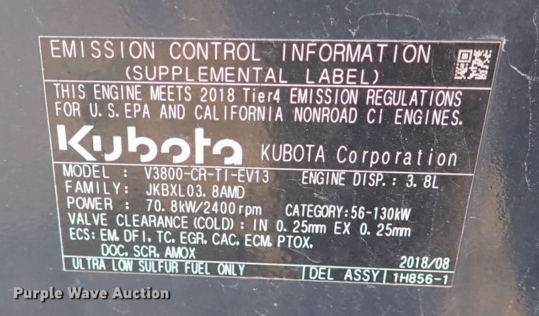 image for item IC9744 2019 Kubota SVL95-2S  tracked skid steer loader