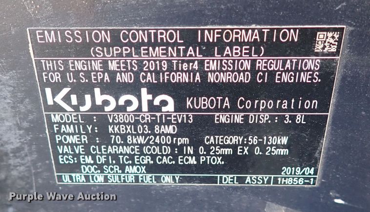 image for item IS9251 2019 Kubota SVL95-2S  tracked skid steer loader