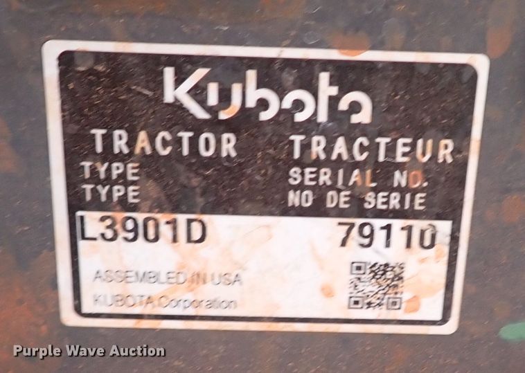 image for item IS9281 2019 Kubota L3901DT  MFWD tractor