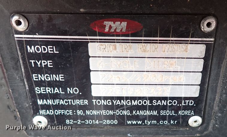 image for item IS9283 TYM T723  MFWD tractor