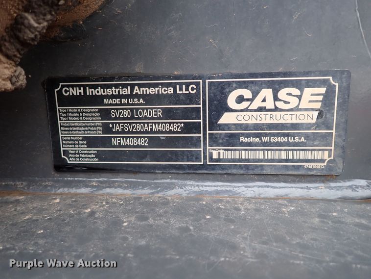 image for item IS9284 Case SV280  skid steer loader