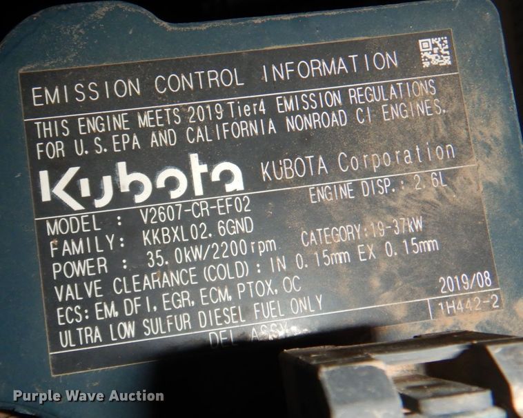 image for item JD9584 2019 Kubota U55-4  mini excavator