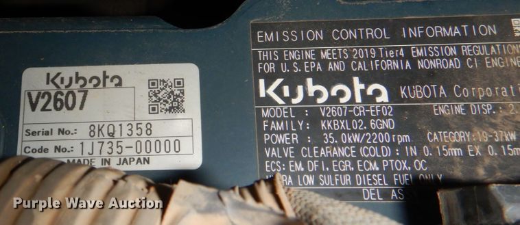 image for item JD9584 2019 Kubota U55-4  mini excavator