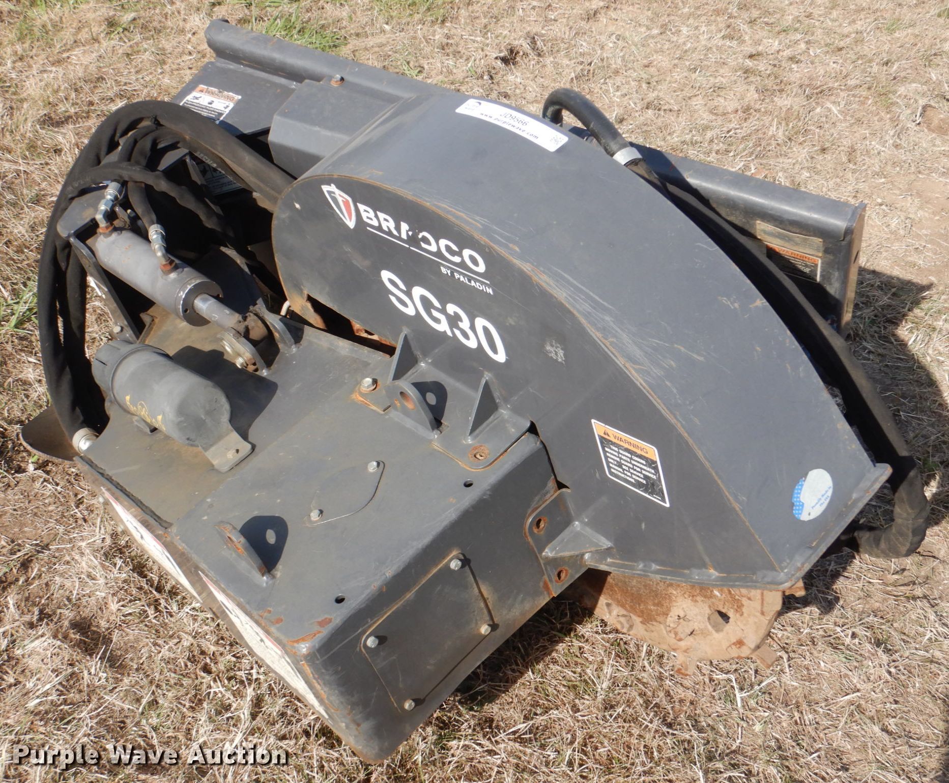 2014 Bradco skid steer stump grinder in Davis, OK Item JD9566 sold