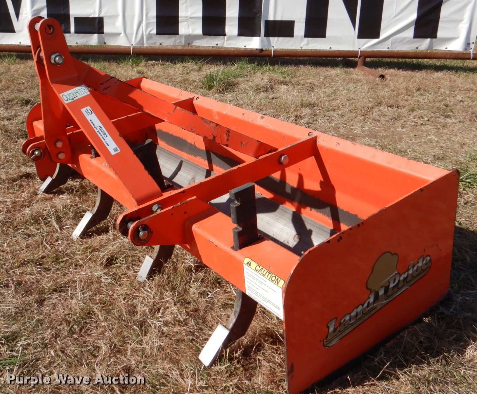 Land Pride BB1260 box blade in Davis, OK Item JD9593 sold Purple Wave