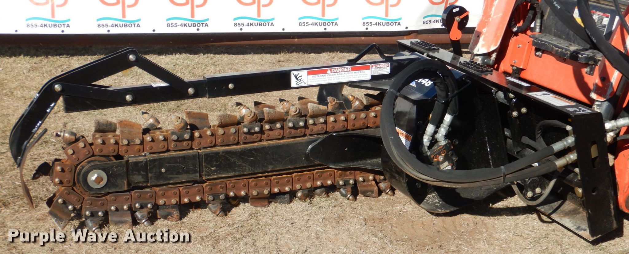 Kubota TR48 skid steer trencher in Duncan, OK Item JD9600 sold