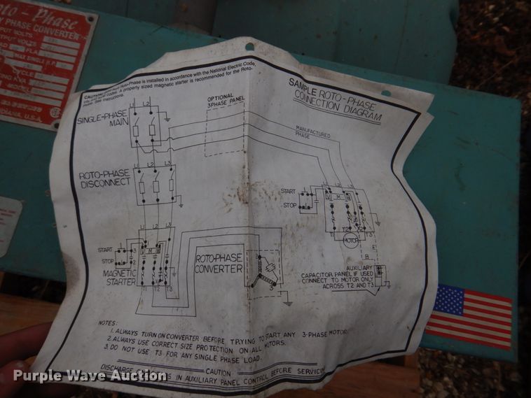 image for item DE7405 Roto-Phase HD30  rotary phase converter