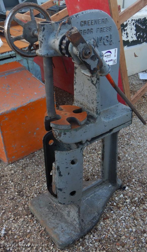 Greenerd No. 3 1/2 arbor press in Wellsville, MO Item DE7448 sold