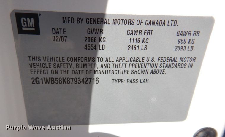 image for item DH8108 2007 Chevrolet Impala LS