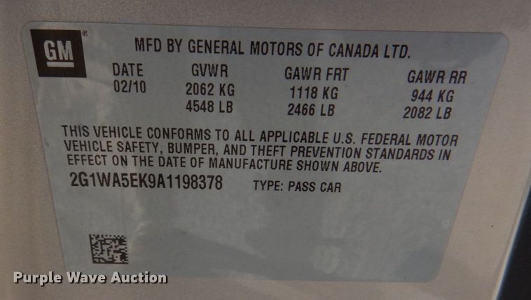 image for item DH8109 2010 Chevrolet Impala