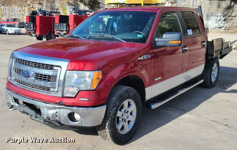 image for item DJ1614 2013 Ford F150  SuperCrew flatbed pickup truck