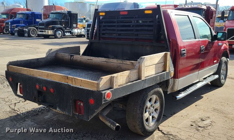 image for item DJ1614 2013 Ford F150  SuperCrew flatbed pickup truck