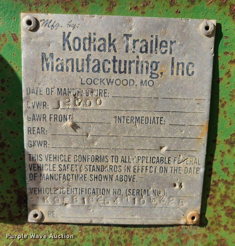 image for item DJ1657 2004 Kodiak  utility trailer