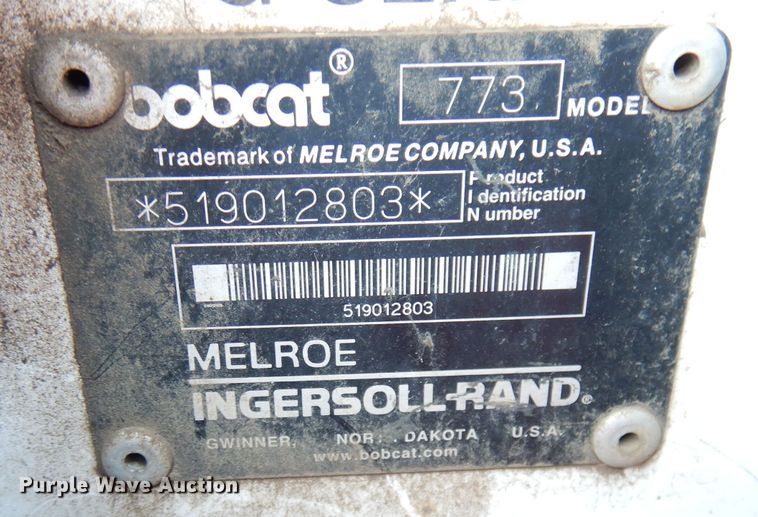 image for item DK3139 2000 Bobcat 773  skid steer loader