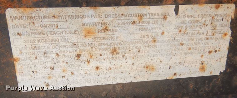 image for item DL6381 2011 DCT  utility trailer