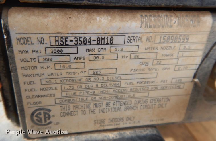 image for item DM5318 Mi-T-M HSE-3504-0M10  pressure washer