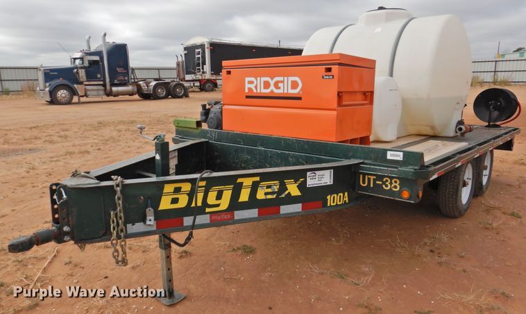 image for item DM8996 2013 Big Tex 100A-12  utility trailer with pressure washer