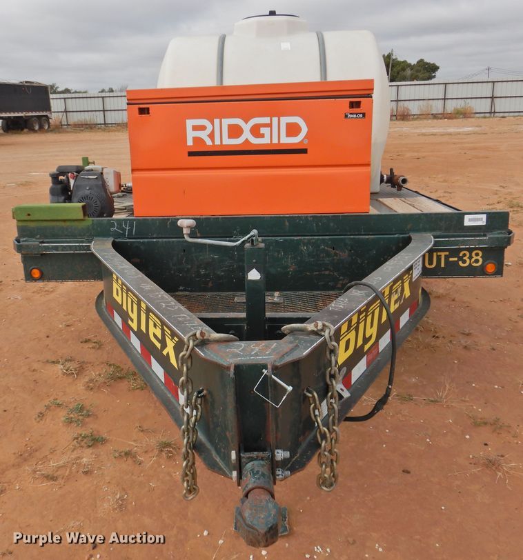 image for item DM8996 2013 Big Tex 100A-12  utility trailer with pressure washer