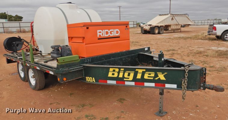 image for item DM8996 2013 Big Tex 100A-12  utility trailer with pressure washer