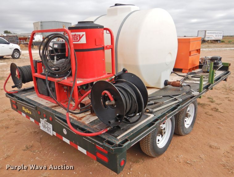 image for item DM8996 2013 Big Tex 100A-12  utility trailer with pressure washer