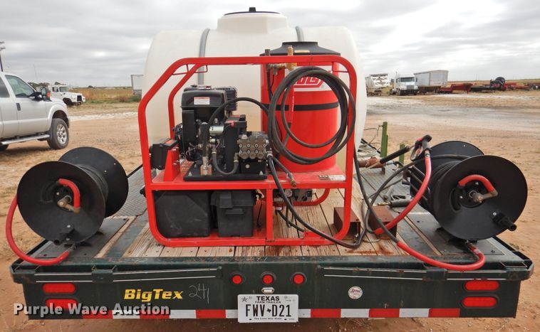 image for item DM8996 2013 Big Tex 100A-12  utility trailer with pressure washer