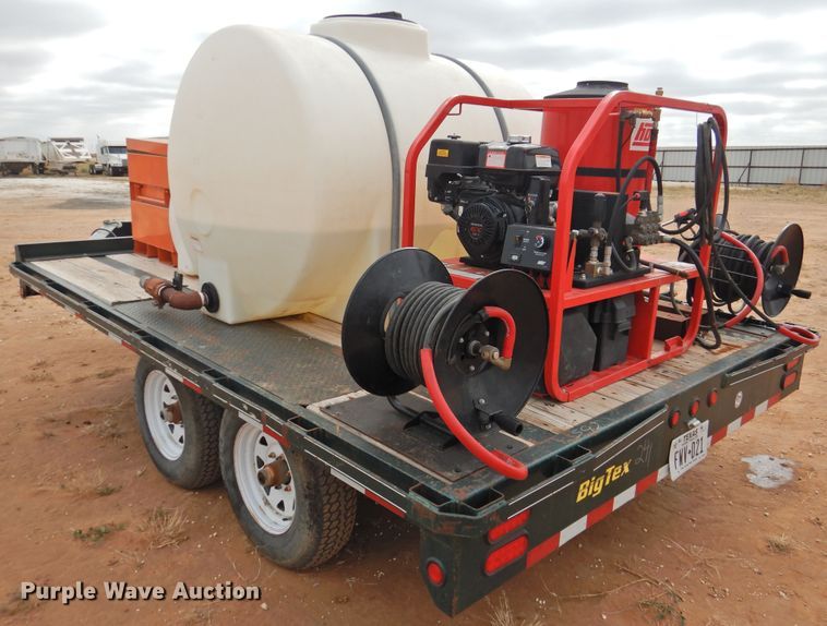 image for item DM8996 2013 Big Tex 100A-12  utility trailer with pressure washer