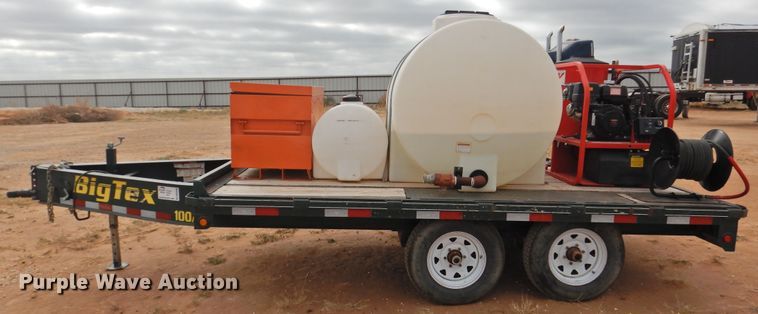 image for item DM8996 2013 Big Tex 100A-12  utility trailer with pressure washer