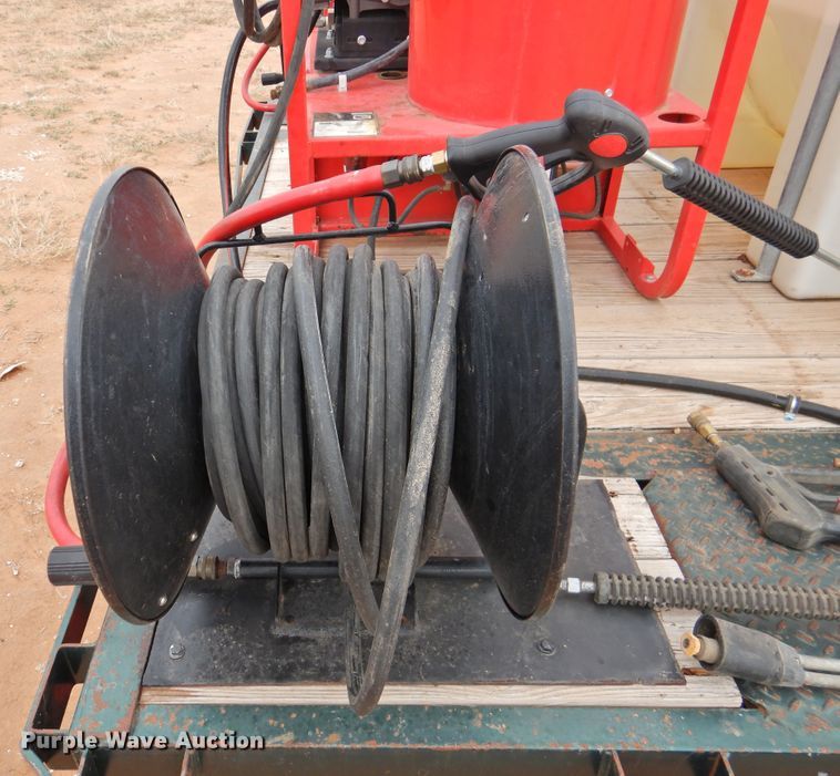 image for item DM8996 2013 Big Tex 100A-12  utility trailer with pressure washer