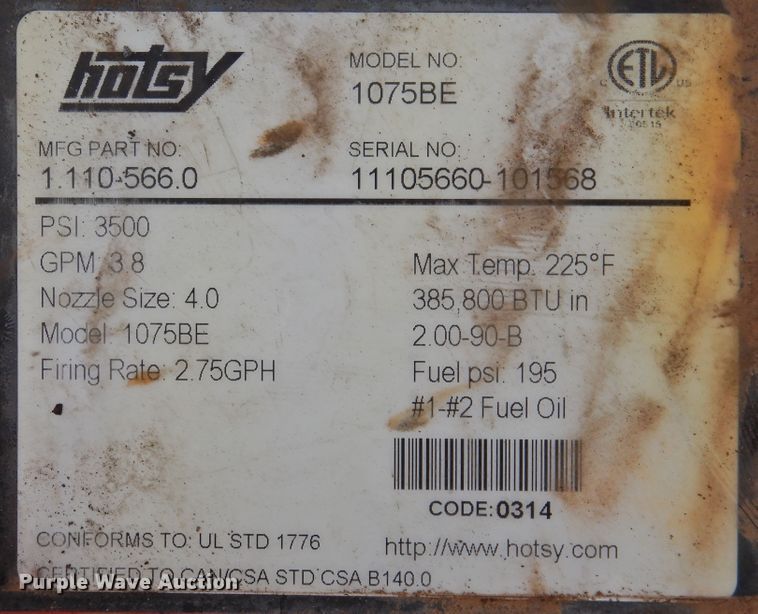 image for item DM8996 2013 Big Tex 100A-12  utility trailer with pressure washer