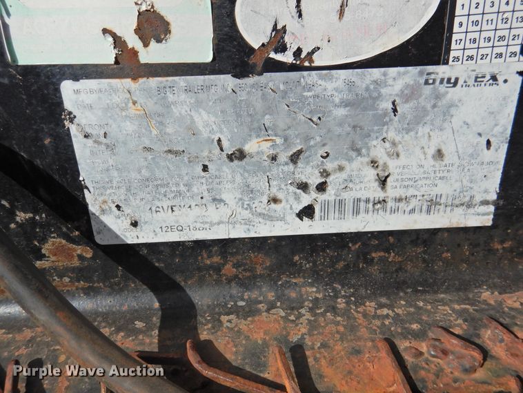 image for item DN0077 2014 Big Tex 12EQ-18  equipment trailer