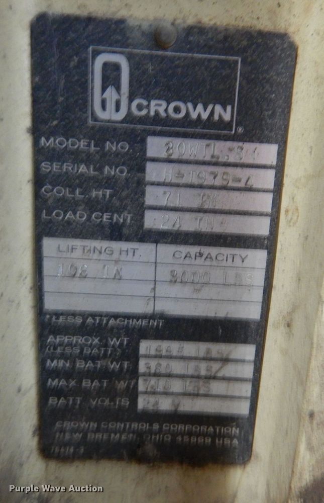 image for item DN5380 Crown 30WTL.S  order picker