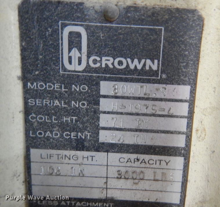 image for item DN5380 Crown 30WTL.S  order picker