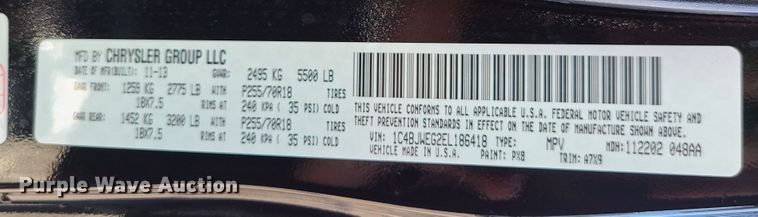 image for item DN5743 2014 Jeep Wrangler  SUV