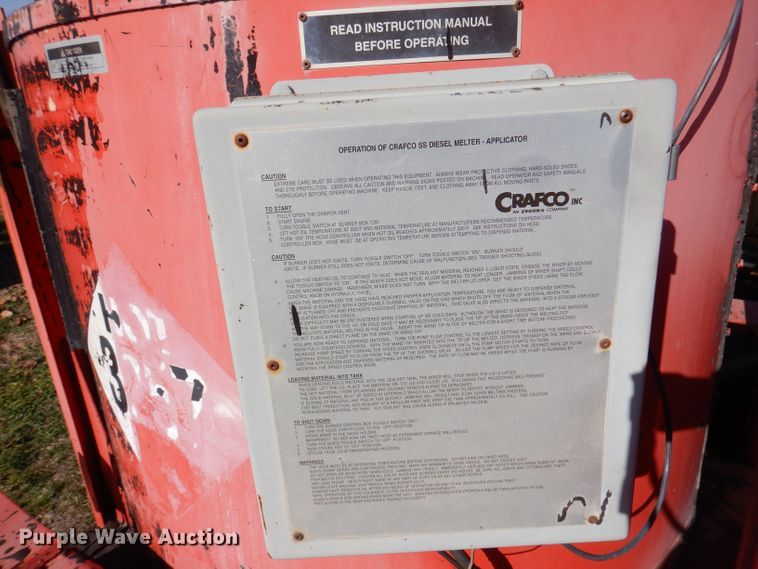 image for item DY9735 1999 Crafco SSI95DC  melter applicator